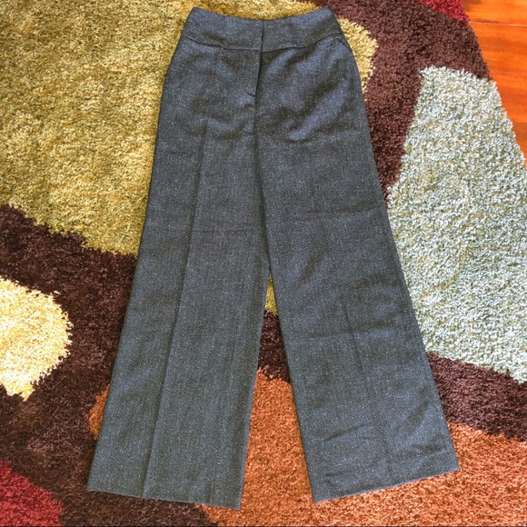 NWOT WHBM Speckled Black & White Wide Leg Trousers - Picture 1 of 8